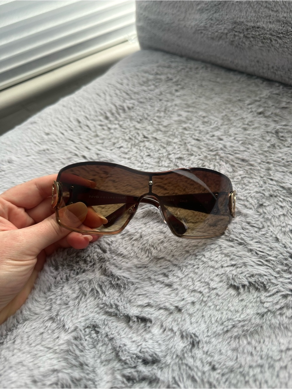 Women’s Brown Gradient Shield Sunglasses